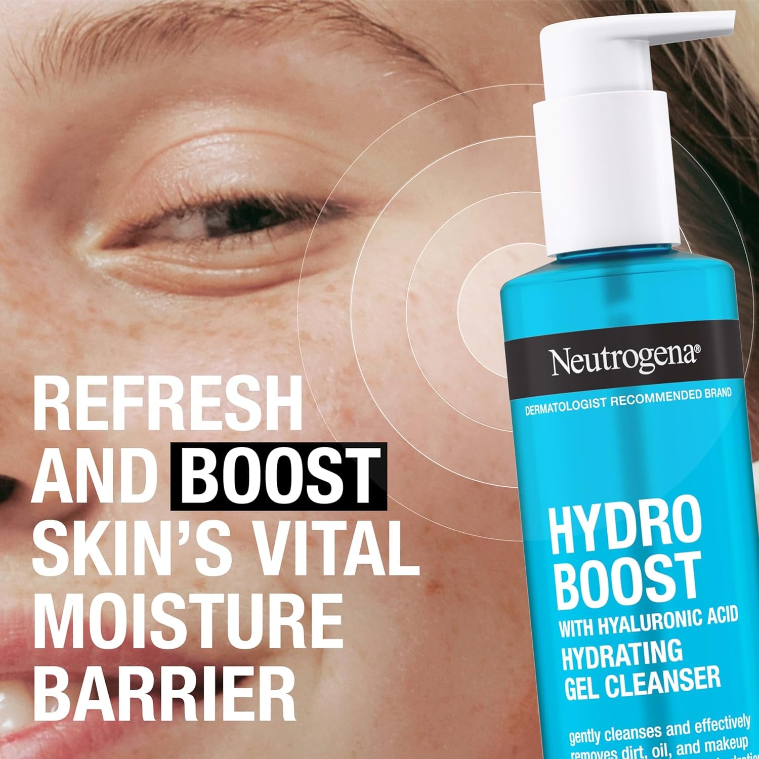  Hydro Boost Facial Cleanser – Hydrating gel with hyaluronic acid. Hypoallergenic, 7.8 oz.