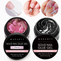 Solid Nail Gel for Acrylic Nail Tips Glue Gel Curing Needed UV Cured for Press on Nails Fake Nails Solid Nail Adhesive