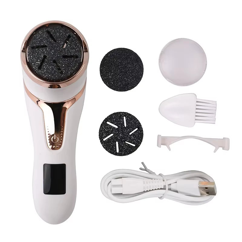 Rechargeable Electric Foot Rasp Electric Pedicure Foot Sander IPX7 Waterproof 2 Speeds to Eliminate Feet Dead Skin and Calluses