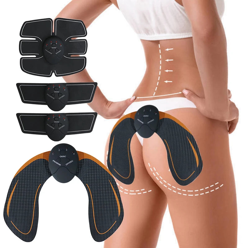 Electric Muscle Stimulator – EMS wireless trainer for abdomen, buttocks, arms. Body slimming massager.