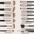 3-20PCS Makeup Brushes – Soft brushes for eyes, face, and blush. Professional tools.