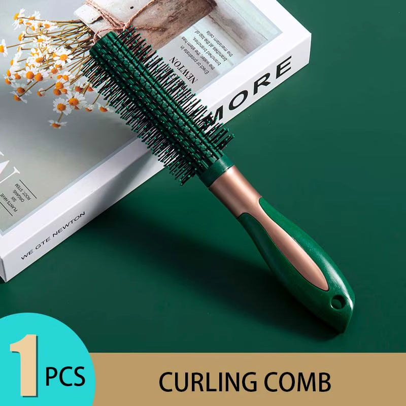 Hair Massage Comb – Air cushion, anti-static, detangles for straight or curly hair.