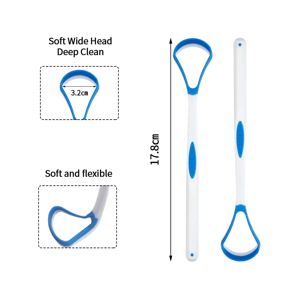 Tongue Scraper Brush Soft Silicone Cleaning the Surface of Tongue Oral Cleaning Brushes Cleaner Fresh Breath Health