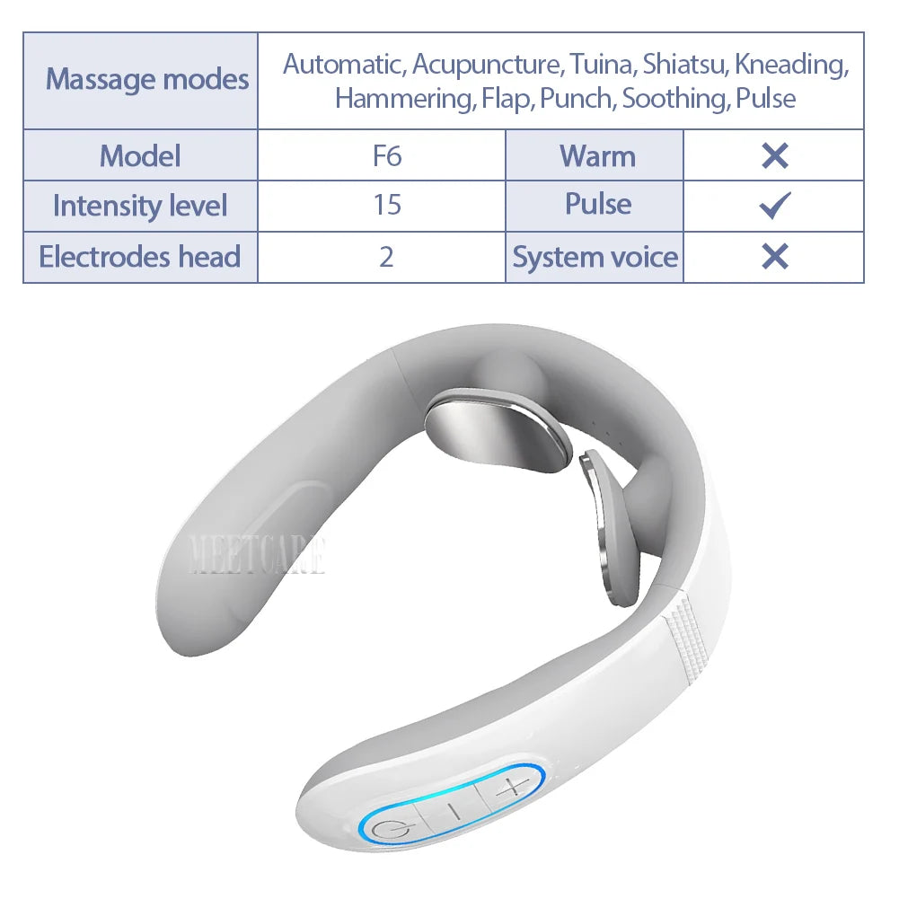 TENS Pulse Massager – Wireless, smart shoulder and neck massager with heating for pain relief.